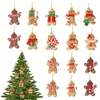 Juldekorationer Pepparkakor Ornament Träd set Ginger Man Figur Hangable för festlig 231109