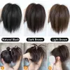 Synthetic Wigs LUPU Synthetic Straight Hair Bun Hairpiece Hair Ponytail with Elastic Rubber Band Short Ponytail Hairpieces for Women 231110