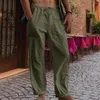 Pantalon d'été tendance pour hommes, jambes larges, longues, sport, taille moyenne, décontracté