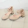 Zapatos de vestir 2023 tacones altos mujeres Mary Janes tacón medio calzado de primavera fiesta de verano boda bombas de mujer tamaño grande 33-43