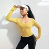 Tenues de yoga Femmes Energy Chemises sans couture à manches longues Crop Top pour femmes Sports Fitness Gym Entraînement en cours d'exécution
