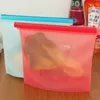 Reusable Refrigerator Fresh Bags Kitchen Food Sealing Storage Bag Home Food Grade Silicone Fruit Meat Zipper lock Kitchen Organizer