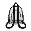 Sacs d'école polyvalents en PVC transparent, sac à dos de grande capacité, sangles réglables, adaptés à diverses Occasions et tenues