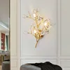 Lampy ścienne w stylu amerykańskim salon lampa tła minimalistyczna kreatywna sypialnia nocna korytarz kryształowe światła