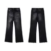 Jeans de créateur de luxe Pantalons à jambes larges de mode vintage Trou de vélo Pantalons décontractés extensibles Contraste de couleur Jeans patchwork Leggings pour hommes Pantalons extensibles taille S-XL