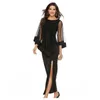 Casual Dresses Sexy Summer Women Boho Maxi Dress Cloak Hollow Sleeve Side Slitt Loose Evening Party Office Long Beach 1