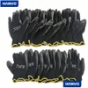 Protezione delle mani Guanti da lavoro all'ingrosso Guanto di sicurezza in nitrile rivestito in PU flessibile per lavoro meccanico Nylon Cotone Palm Ce En388 Oem Dr Dhxux