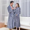 Women's Sleepwear Women Winter Extra Long Thick Flannel Bath Robe Warm Peignoir Femme Sexy Dressing Gown Men Bathrobe Bridesmaids Wedding