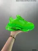 Triple S Scarpe Old Sneaker Sneaker Runner Blue Ice Grey Trainer Lime Metallic Pastel d'argento Fluo Green Dad Shoe Designer Chaussures Size 36-45