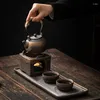Plateaux à thé plateau rectangulaire en céramique tasse Vintage stockage des aliments Table japonaise Service de cuisine Mesa Japonesa accessoires cadeau