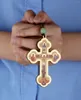 ペンダントネックレスcottvoregious St. Nichola Cross Eastern Orthodox Crucifixion Wood Prayers Chain Necklace Jewelry Hangings Gift