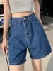 Dames shorts Syiwidii ​​Green Denim Dames jeans zomer Koreaanse mode straatkleding hoge taille unieke kleuren laarzen vracht shorts 230410