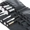 Makeup Brushes Black Two Arrays Makeup Brush Holder Professional PVC Apron Bag Artist Belt Strap Protable Make Up Bag Cosmetic Brush Bag Q231110