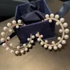 Kolczyki stadninowe biurincolor modna biała perła c kształt duży kolczyk dla kobiet