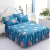 Bed rok bloem print gegolfd beddengoed set kussenslopen set/bed rok set bed rok *1 kussenslopen *2 size twin/full/queen/king 230510