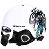 Ski Helmets Man/Women/Kids Ski Helmet Adult Snowboard Helmet Skiing Equipment Goggles Mask And Cover Integrally-molded Safety Skateboard 231109