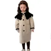 Cappotto Ragazze Bambini Giacca di lana Soprabito 2023 Elegante caldo addensare cotone invernale antivento Taglie forti Abbigliamento per bambini 231109