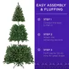 Décorations de Noël 6Ft arbre pin articulé vacances artificielles W 1000 conseils base en métal 231110