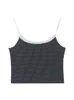 Camisoles Tanks Süße Frauen Y2K Lace Polka Dot Tank Top Sommer Mode Frauen Slim Cut Tank Top Cute Girl Dark Navy Short Cotton Top 230410