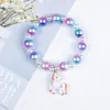 Brin 1 Pcs Mignon Coloré Dessin Animé Animal Forme Acrylique Bracelets Perles De Mode Enfants Jouet Bijoux Accessoires Pour Fille Cadeau D'anniversaire