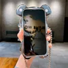 Étuis de téléphone portable pour iPhone 14 Pro Max 13 12 11 luxe électrolytique 3D ours bandoulière chaîne bandoulière couverture