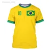 Men's T-Shirts Brazil Football Jerseys Graphic T-Shirts Flag Soccer 2022 Printed Sportwear XXS-6XL M230409