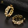 Tanie cena Hip Hop Fine Jewelry Kolczyki lodowe VVS Moissanite Sier Diamond Cuban Earring Hook