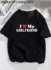 Męskie koszulki KOCHAM MOJEGO chłopaka Grunge Women T Shirt Girl Graphic Fashion Harajuku 2023 Streewear Ubrania przyczynowe fa y2k tops tee 4103