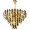 Chandeliers 2023 LED Pendant Lamp Modern Nordic Crystal Light Luxury Living Room Luster Villa Mixed Color Decorative