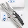 0707CF Coltello pieghevole Flipper 20CV Stone wash Blade Cuscinetto a sfere Apertura rapida Tasca EDC Coltelli per cartelle regalo con scatola al dettaglio