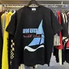 T-shirts pour hommes Nouveau style Windsurf Impression Rhude T-shirt Hommes Femmes Coton Streetwear Mode Tee Top Rhude Manches courtes avec étiquettes Chemise de haute qualité