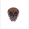 Cross-border ashtray Halloween Skull new color ghost head resin ashtray color print pattern transparent ashtray in stock