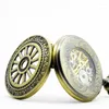 Pocket Watches 10pcs/lot PJX1106 Steampunk Retro Bronze Roman Num Pendant Mechanical Watch Men Women