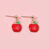 Boucles d'oreilles pendantes en alliage de fruits Cool pour femmes, bijoux amusants en forme de plante mignonne