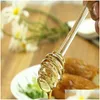Other Kitchen Tools 50Pcs A Lot 15Cm Clear Glass Stirrer Stirrers Honey Dipper Spoon Stick For Jar Collect And Dispense Tool Drop De Dhqcr