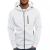 Sweats à capuche pour hommes Sports Fitness Casual Jacquard Pull Cardigan Manteau à capuche