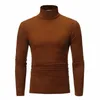 Chemises décontractées pour hommes Style britannique Marque Vêtements Hommes de haute qualité T-shirts à manches longues / Automne Hiver pour hommes Garder au chaud T-shirt de loisirs Plus