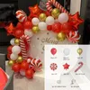 Party Decoration 72st Christmas Red Balloon Garland Arch Kit Pentagram Lollipop Decorations For Home Birthday Kids Latex