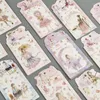 Geschenkomschakeling 4 van de label Sweet Cherry Girls Sitle Girls Die Cut Gold Foly Washi Stickers Diy voor Scrapbooking Po Junk Journal Decoration Labels