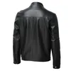 Men's Jackets Leather Jacket For Man Loose Solid Color Pocket Thick Coat Autumn Winter Casual Motorcycle Clothing