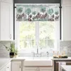 Curtain Rustic Vintage Floral Plant Abstract Kitchen Window Curtains Home Decoration Short Living Room Bedroom Small Cortinas