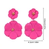 Fashion Vintage Flower Dangle Earrings Women's Floral Pendant Earring Colorful Drops Earrings Female Jewelry Accessories