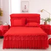 Bed Skirt Lace bedding leather bedding princess cotton bedding pillowcases women's bedding king/king bedding 230410