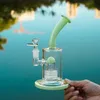 8 Inch Hookahs Splash Guard Oil Dab Rigs Glass Bong 5mm Thickness Dome Perc Birdcage Perc Water Pipes 14mm Female Jiont With Bowl