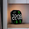 Orologi da parete Orologio digitale a LED con ampio display Sveglia con temperatura e calendario Luminosità intelligente Decorazioni per la casa moderne