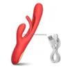 Otros artículos de masaje Vibradores Conejo Tap G-Spot Patting Vibrador para mujeres Clítoris Stimator Powerf 21 modos Juguete Consolador femenino Productos Ad Dhggl