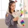 Peluche illuminanti Kawaii 50CM Peluche a forma di unicorno colorato con luce a led La coda dell'arcobaleno Regalo morbido e luminoso per bambini Derocazione sorpresa 231109