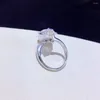 Cluster Ringe Natürliche Süßwasserperle Ring 925 Sterling Silber mit Kubikzircon Schmetterling Insekt Einstellbare Größe Feiner Damenschmuck