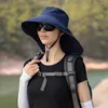 Chapeaux à large bord Chapeau de godet Visière anti-boulochage Toucher la peau Anti-UV Trendy Lady Léger Cool Sun