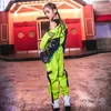 Vêtements de scène enfants Jazz danse Costumes filles Hip Hop vêtements ample Fluorescent marée costume spectacle de rue tenues DQS288